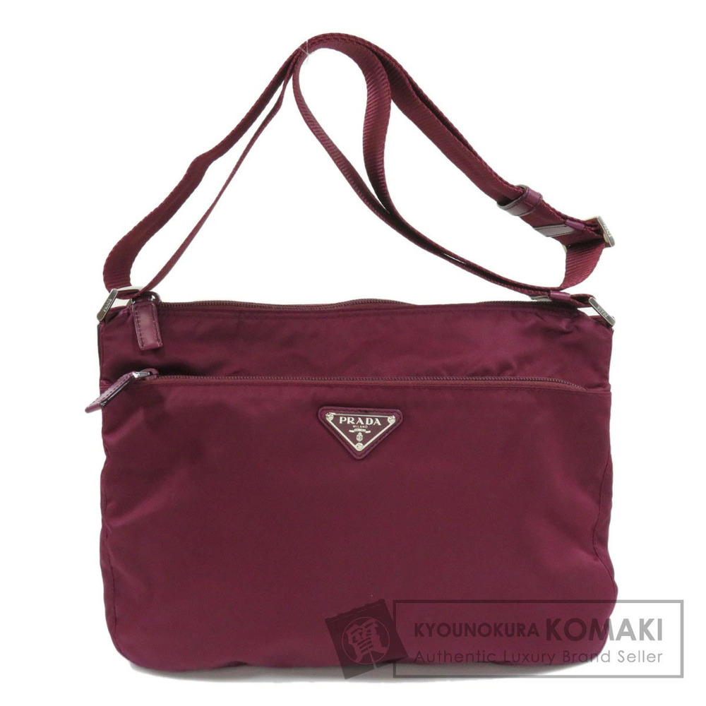 Prada Logo Crossbody Messenger Bag Red